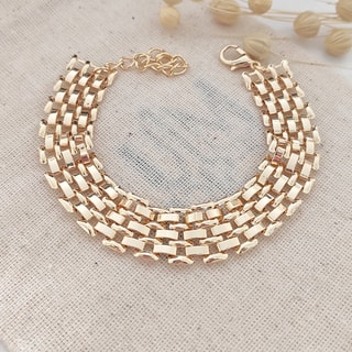 Pulseira - Latão banhado a ouro