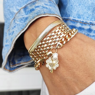 Pulseira - Latão banhado a ouro