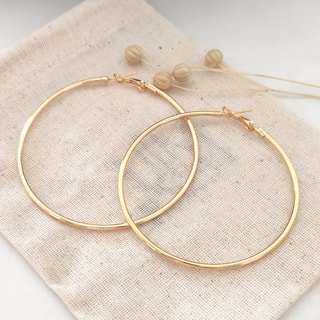 Argolas - Big Hoop - Latão banhado a ouro