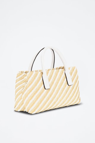 Sac à main Simona - Beige et blanc