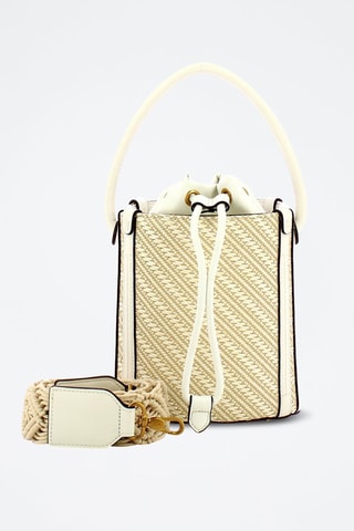 Sac seau en raphia - Ecru