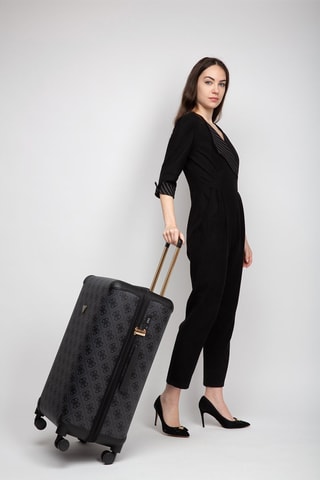 Valise grand volume Berta - Anthracite et noir - 77 cm