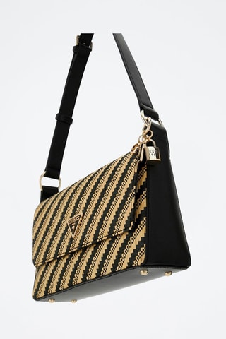 Sac porté épaule Simona - Beige et noir