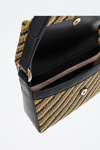 Sac porté épaule Simona - Beige et noir