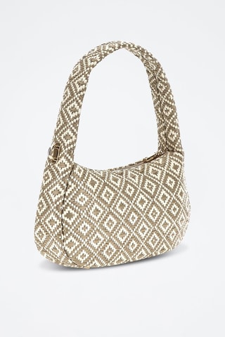 Sac porté épaule en raphia - Taupe