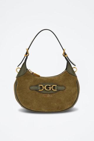 Sac porté épaule en nubuck Malva Mini - Vert olive