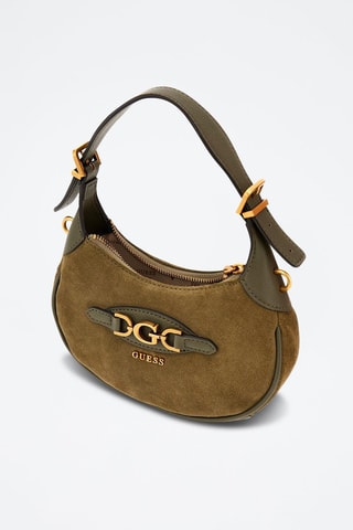 Sac porté épaule en nubuck Malva Mini - Vert olive