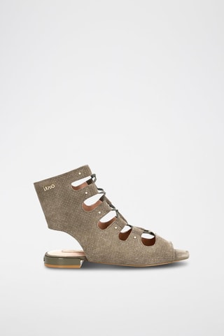 Sandales en cuir de mouton - Kaki