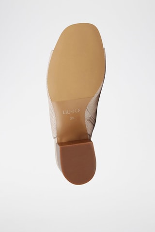Sandales à talons en nubuck - Beige