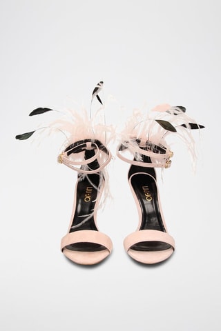 Sandales à talons en cuir d’antilope - Nude
