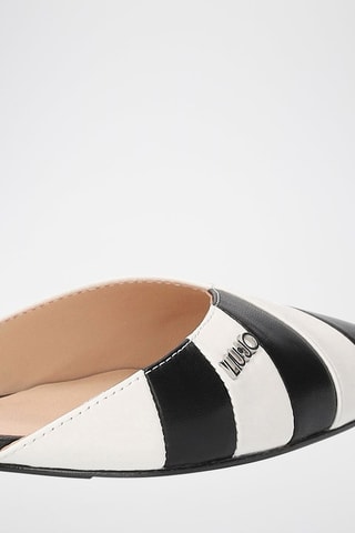 Sandales en cuir - Blanc et noir