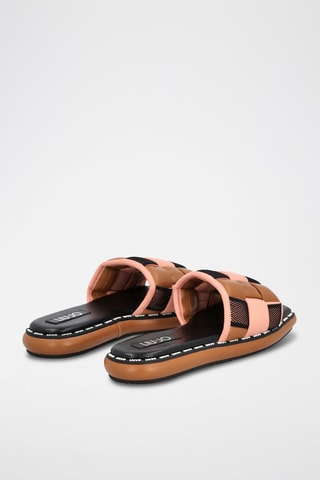 Mules plateformes - Camel et noir