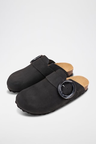 Socas de couro Preto