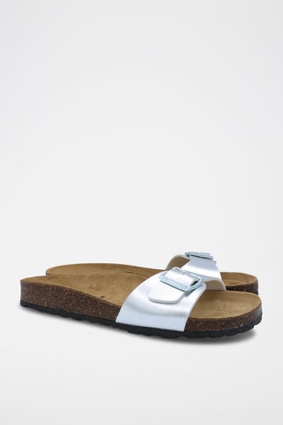 Mules Rosso Prateado