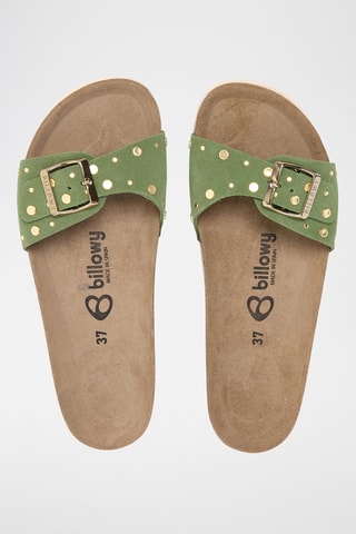Mules em nobuck - Verde