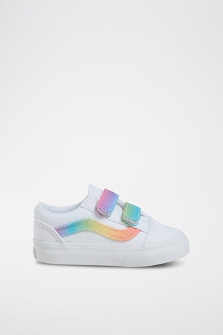 Gympen Old Skool V Rainbow - Wit