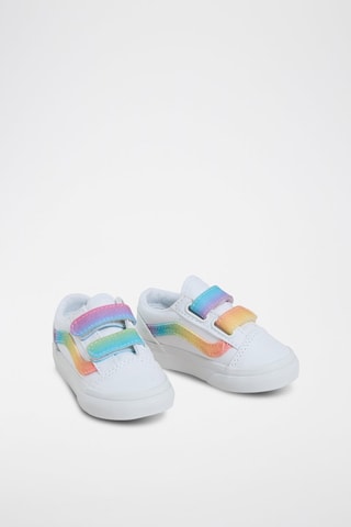Gympen Old Skool V Rainbow - Wit