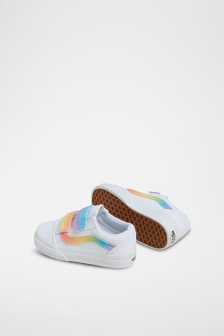 Gympen Old Skool V Rainbow - Wit