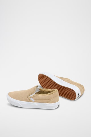 Gevoerde Nubuck Slip-ons Cozy - Beige