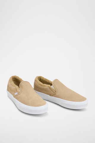 Gevoerde Nubuck Slip-ons Cozy - Beige