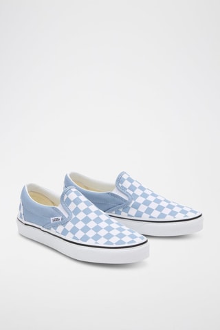 Slip-ons Theory Checkerboard - Hemelsblauw en Wit 