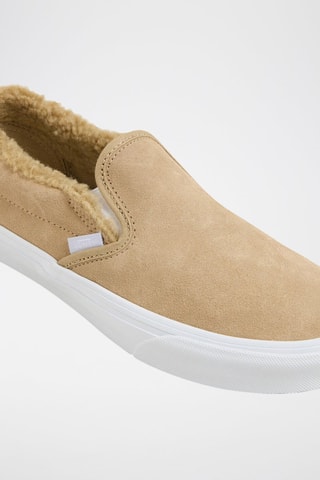 Slip-on fourrés en nubuck Cozy - Beige