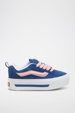 Leren Platform Sneakers Knu Stack - Indigoblauw