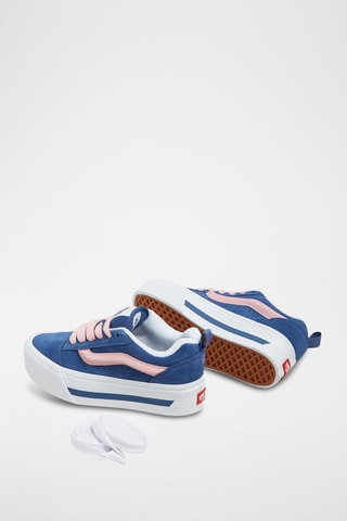 Leren Platform Sneakers Knu Stack - Indigoblauw