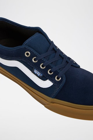 Leren Sneakers Skate Chukka Low Sidestripe - Marineblauw