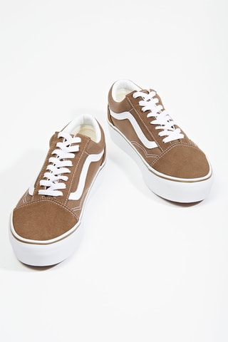 Leren Sneakers UA Old Skool Platform - Bruin