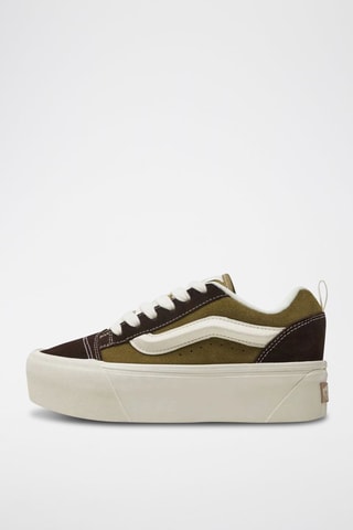 Leren Sneakers Knu Stack - Kaki