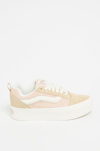 Nubuck Platform Sneakers Knu Stack - Beige en Roze