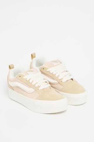 Nubuck Platform Sneakers Knu Stack - Beige en Roze