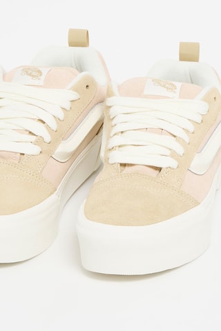 Nubuck Platform Sneakers Knu Stack - Beige en Roze