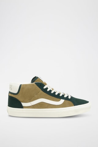 Hoge Velours en Leren Sneakers UA Mid Skool 37 - Donkergroen