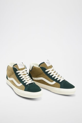 Hoge Velours en Leren Sneakers UA Mid Skool 37 - Donkergroen