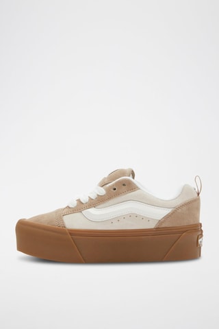 Baskets plateformes en cuir Knu Stack - Beige