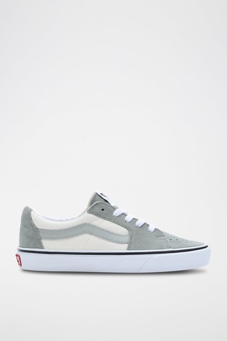 Leren Sneakers Sk8-Low Kaki en Beige