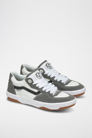 Leren en Nubuck Sneakers Rowan 2 - Lichtgrijs en Wit