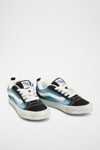 Leren Sneakers Knu Skool - Zwart en lichtblauw