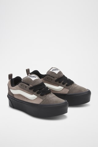 Leren Platform Sneakers Knu Stack - Grijs