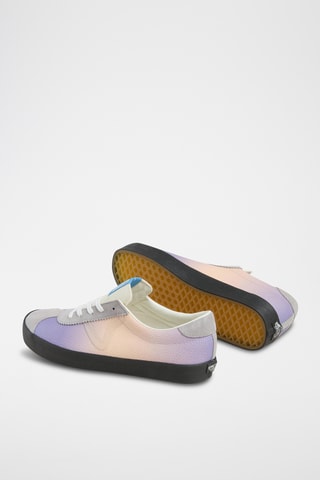Leren Sneakers Sport Low - Lichtpaars en Lichtgrjis