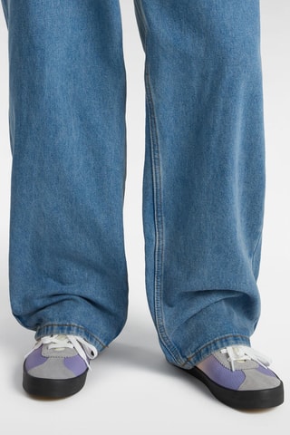 Leren Sneakers Sport Low - Lichtpaars en Lichtgrjis