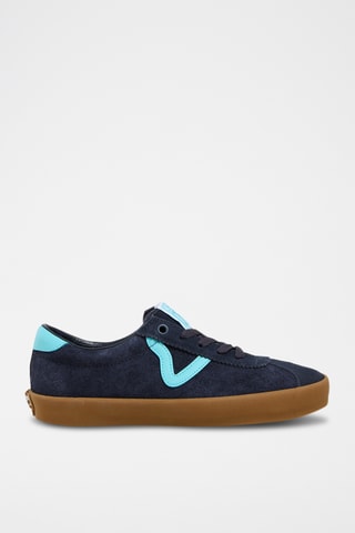 Leren Sneakers Sport Low - Marineblauw