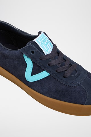 Leren Sneakers Sport Low - Marineblauw