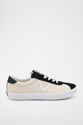 Nubuck Sneakers Sport Low - Ecru en Zwart