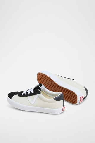 Nubuck Sneakers Sport Low - Ecru en Zwart