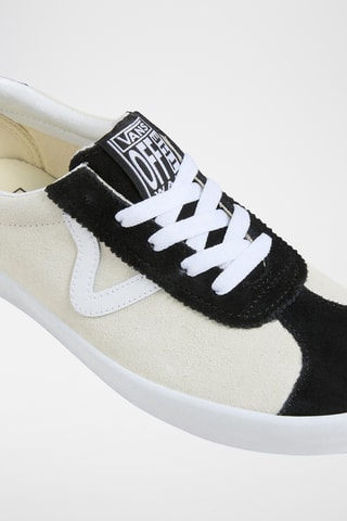 Nubuck Sneakers Sport Low - Ecru en Zwart