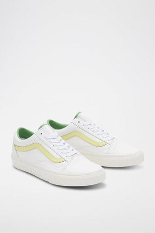 Leren Sneakers Old Skool - Wit en geel