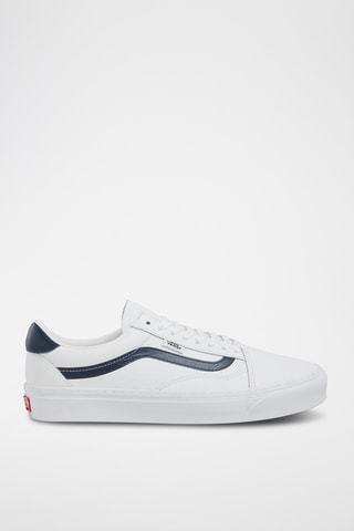 Leren Sneakers Old Skool Lux - Wit en Marineblauw